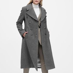 Banana Republic - Italian Melton Long Coat in Gray